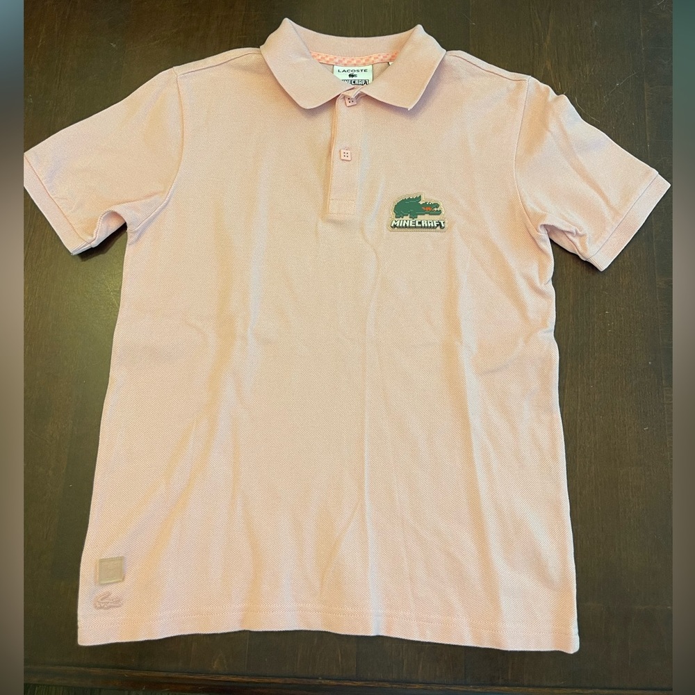 Two Boys Lacoste Minecraft Polos! Size 12! Sold out everywhere!